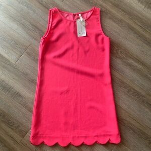 Mittoshop Hot Pink Scallop Trim Dress Size MD